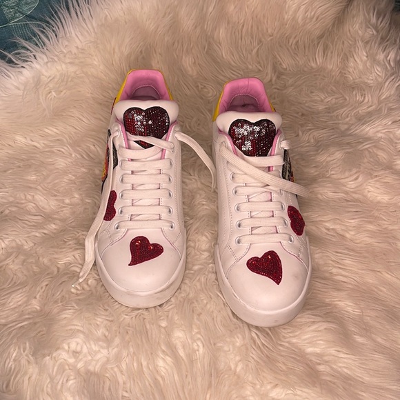 D&G Shoes - Dolce Gabbana Queen of Heart sneakers.